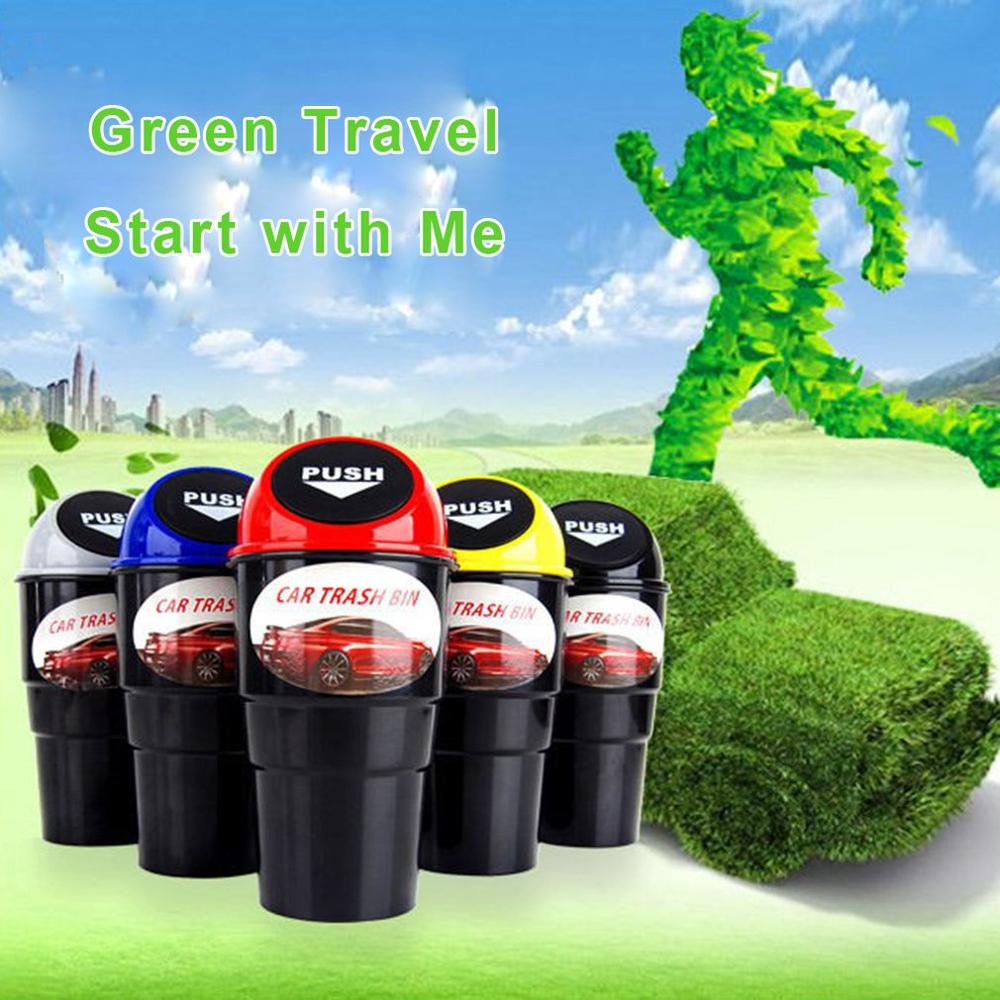 Car Trash Can Car Plastic Mini Trash Can Car Multi-Function Small Debris Storage Bucket