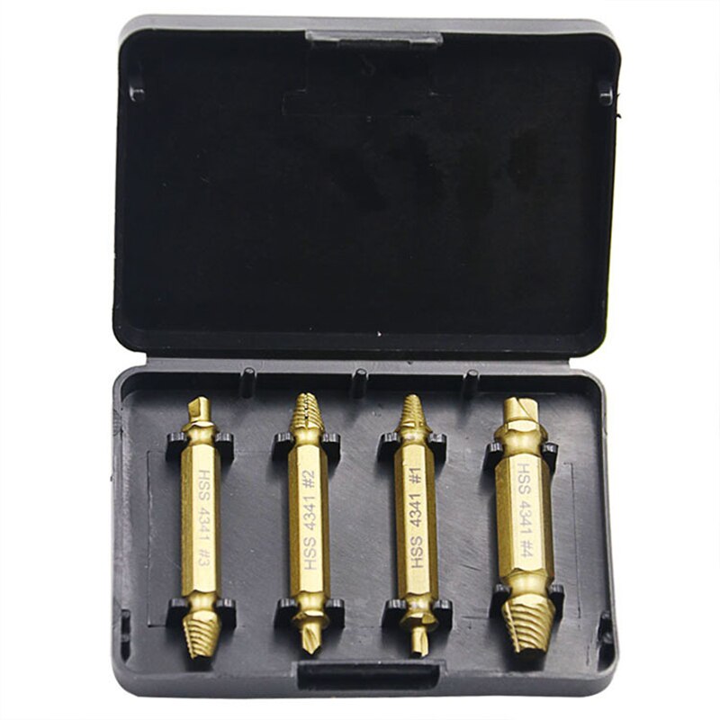 4/5/6Pcs Damaged Screw Extractor Drill Bit Double Side Drill Out Broken Screw Bolt Remover Extractor Tools Set Easily Take Out