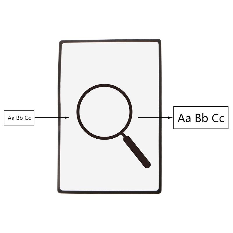 Magnifying 1PC180X120mm A5 Flat PVC Magnifier Sheet X3 Book Page Magnification Magnifying Reading Lens