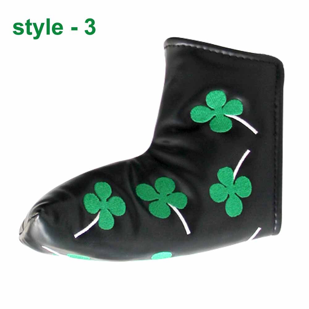 1Stck Golf Kopf Abdeckungen PU Verein Zubehör Golf Putter Abdeckung Headcover für Klinge Golf Verein Kopf Abdeckungen Zubehör: Stil 3