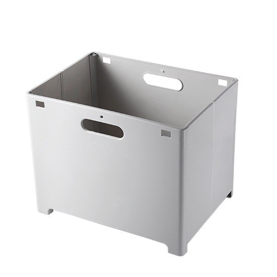 Foldable With Handle PP Plastic Laundry Baskets Punch-free Washing Machine Wall-mounted Dirty Clothes Laundry Storage Basket Box: Light Grey
