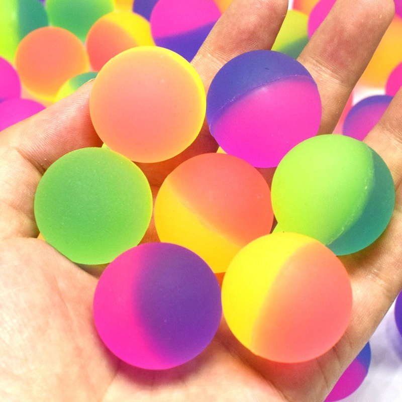 12Pcs Exploding Eyes Bouncy Ball Toy Assorted Halloween Ball Prom Elasticity Colorful Bouncy Rubber Jumping Ball Toy