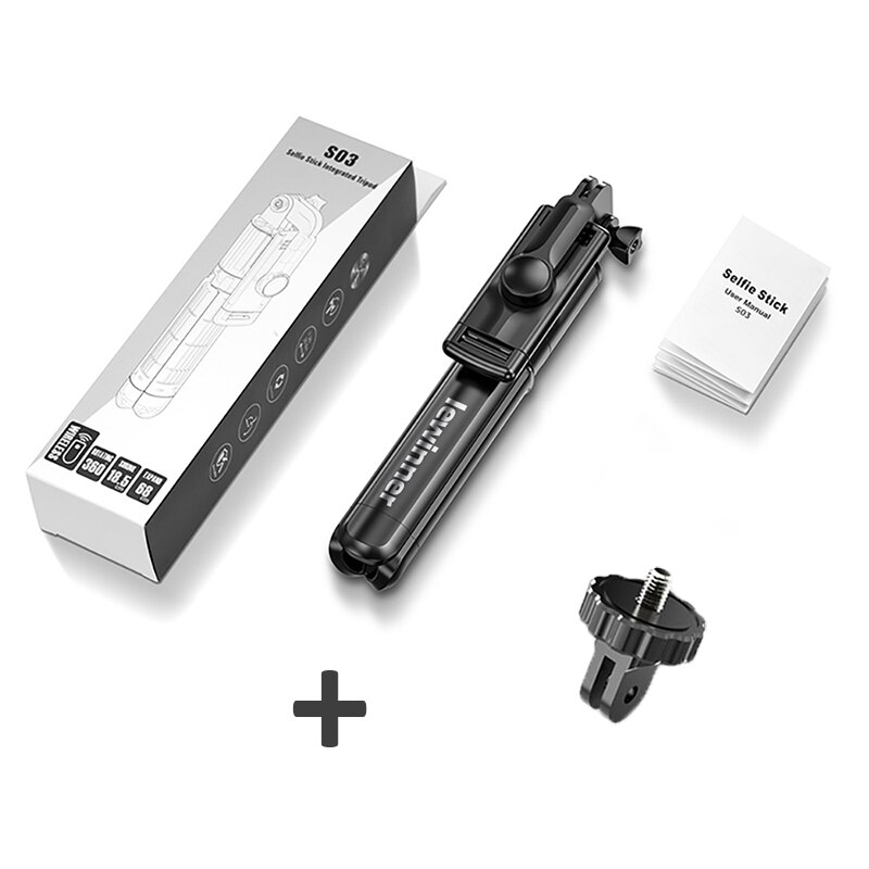 Lewinner Draadloze Selfie-Stick Monopod Statief S03 Bluetooth Selfie Stick Voor Huawei Xiaomi Iphone Gopro 7 6 5 Sport action: set4