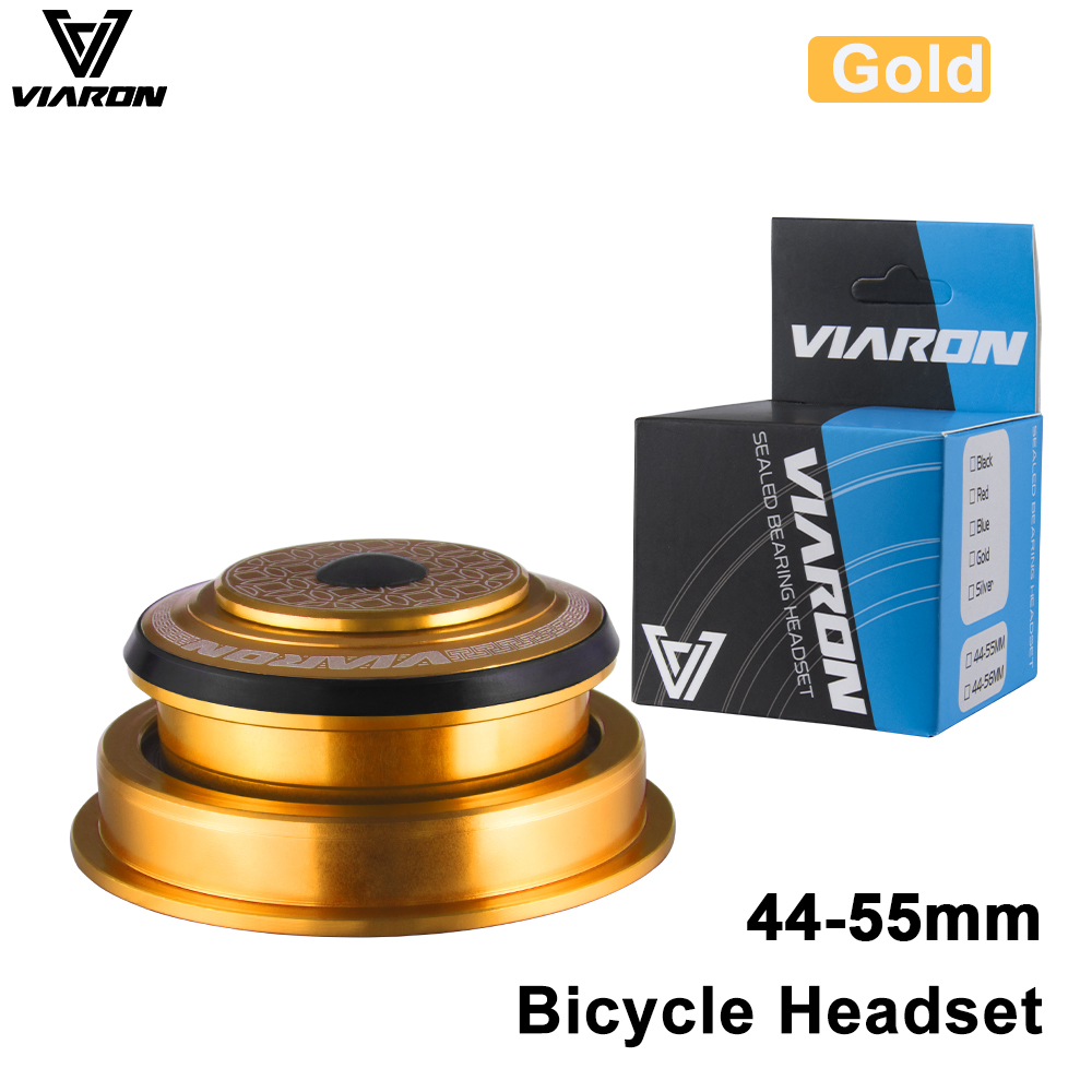 VIARON MTB Bicycle Headset 34/44/52/55/56mm CNC 1 1/8" 28.6 Spinal Canal/Straight Tube Fork Internal Mountain Road Bike Headset: MULTI