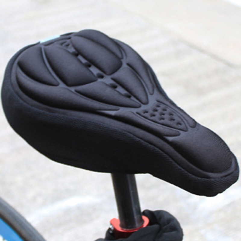 siège de selle de vélo 3D nouvelle couverture de siège de vélo souple coussin de siège en mousse confortable selle de vélo pour accessoires de vélo de vélo: black