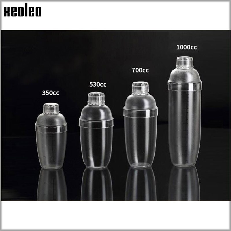 Xeoleo 350cc/500cc/700cc/1000cc PC Resin shake cup Cocktail Shaker Mixer Milk tea/Wine Martini Boston Shake cup Bar Tools: 1000cc