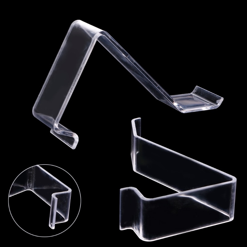 Clear L- shape Acrylic Shoes Ract Holder Retail Shop Display Plastic Stand Shelf H7ED