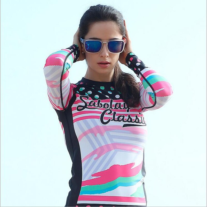 Sabolay Vrouwen Lycra Water Sport Past Outdoor Lange Mouwen Rashguard Shirts Surf Strand Zwemmen Duiken Pakken Vrij Ademen