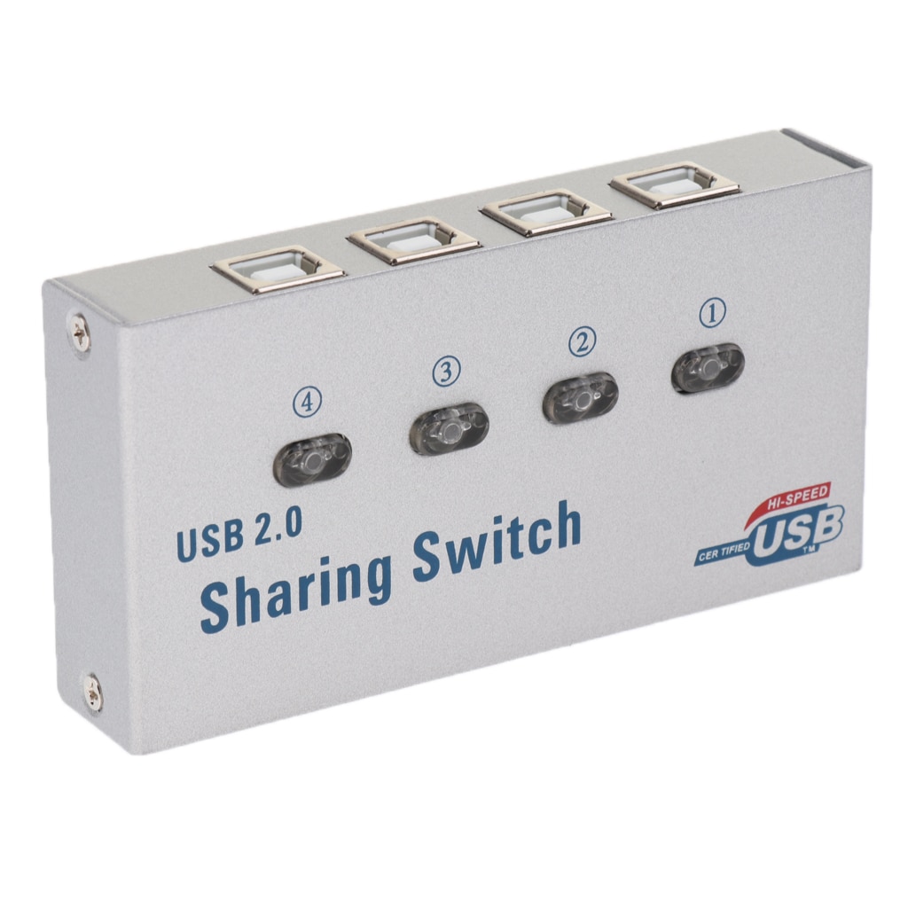 Commutateur de partage automatique USB KVM adaptateur de commutation boîte 4 ordinateur partager 1 Hub de périphérique USB pour Scanner d'imprimante