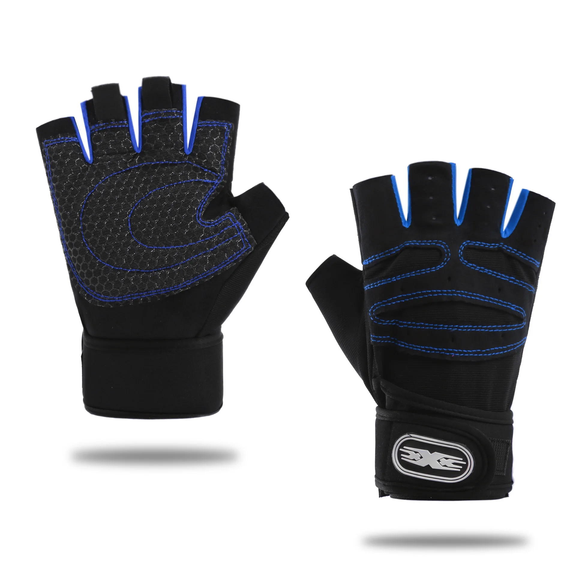 Gymhandschoenen voor heren Dames Fitness Gewichtheffen Polsband Handschoenen Body Building Training Sportoefening Fietshandschoen Schokbestendig: Licht Geel / M
