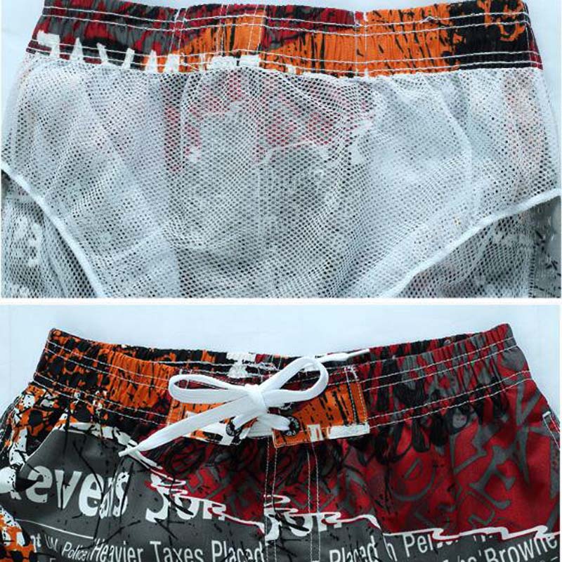 Quick Dry Board Shorts Mens Swimming Short Beach Swimsuit Man Bermuda Surf Swim Bathing Wear Sweatpants Mesh Liner Boardshort