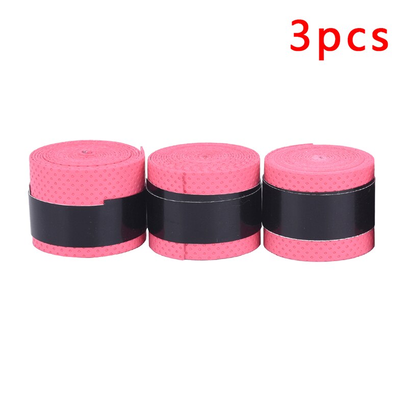 3PCS Badminton Grips Dry Tennis Racket Grip Anti-skid Sweat Absorbed Wraps Taps Racquet Vibration Overgrip Sweatband Skidproof: RD