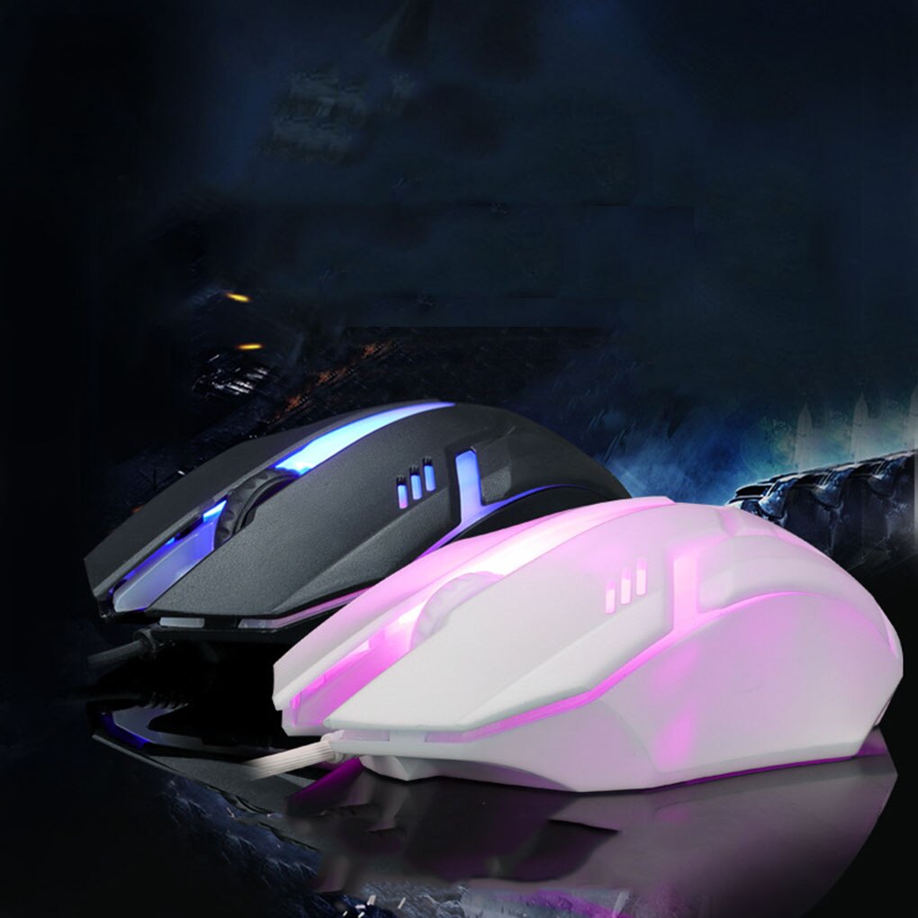 Colorful Luminous Wired USB Plug Optical Desktop Mouse Office Computer PC Laptop Gaming Mice