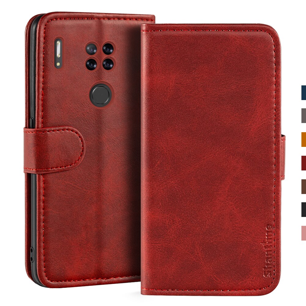 Case For Blackview A80 Case Magnetic Wallet Leather Cover For Blackview A80 Stand Coque Phone Cases: Red