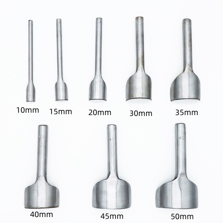 Herramientas para manualidades de cuero, punzón semicircular, herramienta de mano de cuero, soldadura por arco en forma de punzón para correa, 1/2 10mm-50mm, 1 Uds.: Gris claro