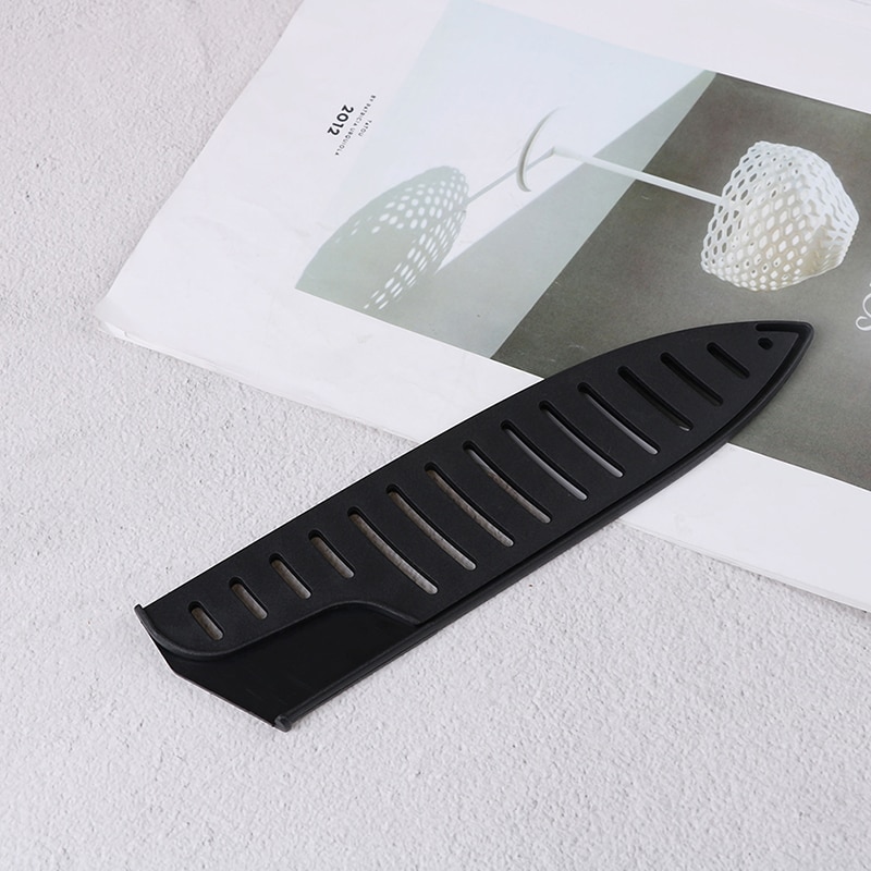 Black Plastic Kitchen Knife Blade Protector Sheath Cover For 8 Inches Knife