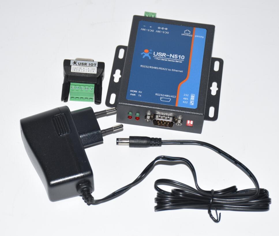 Industrial automation control Serial RS232 RS422 RS485 to Ethernet TCP/IP Converter server USR N510