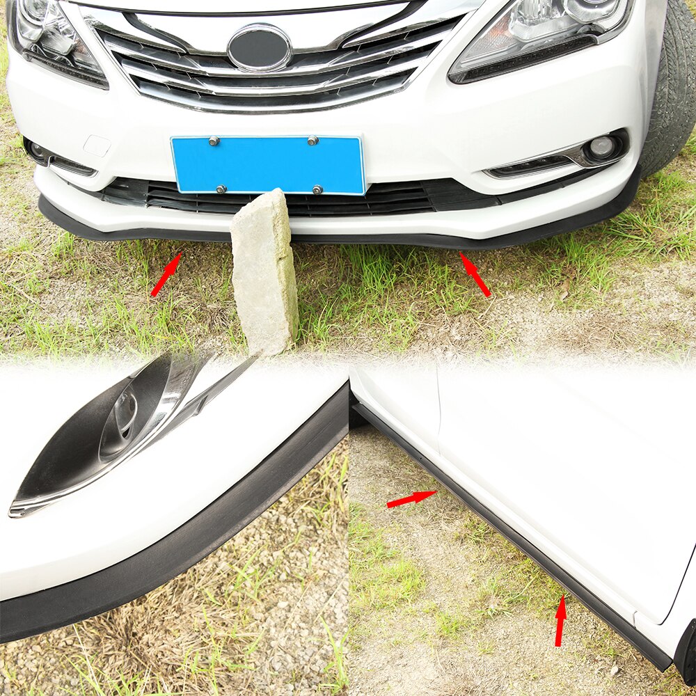 Auto Stylling Rubber Rok Carbon Lip Bumper Decoratie Voor Peugeot RCZ 206 207 208 301 307 308 405 406 407 408