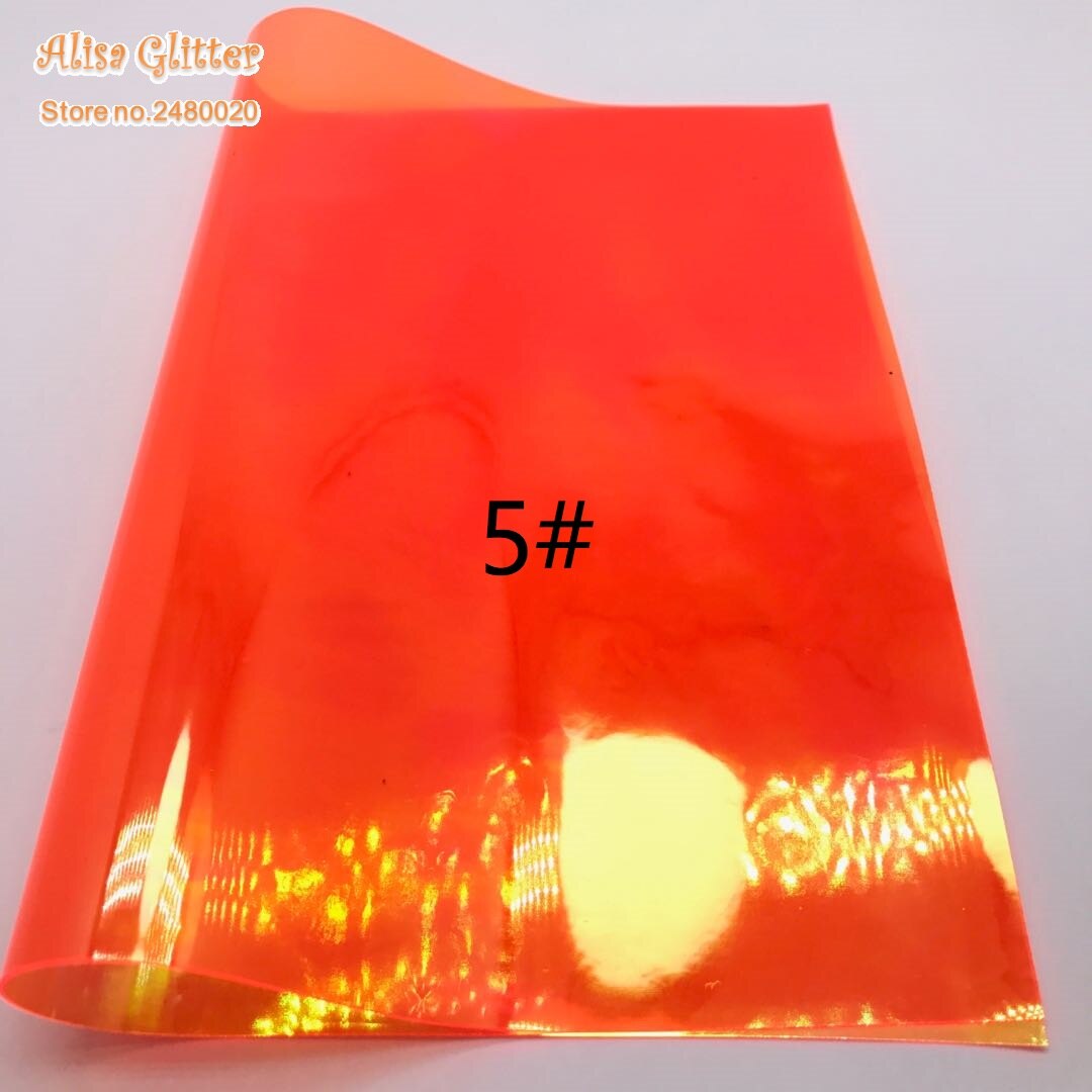 1PCS A4 SIZE 21X29cm Alisa Glitter Transparent Vinyl Fabric Iridescent PVC Clear PVC For DIY K60: 5