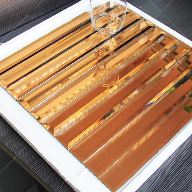 Art3dwallpanels Zelfklevende mozaïektegels, vierkante glazen spiegel, mozaïektegels, spiegel voor doe-het-zelf handwerk, decoratie (zilver|12 rollen