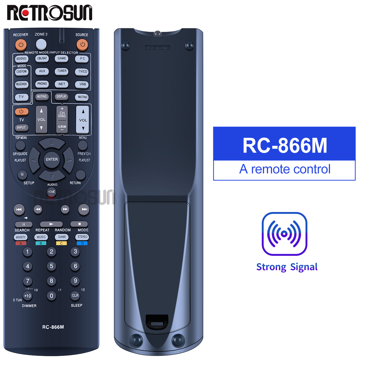 RC-866M RC866M Remote Control fit for ONKYO TX-NR626 TXNR626 HT-RC560 RC-868M HT-S5300 HT-S6300 HT-S7300: Default Title
