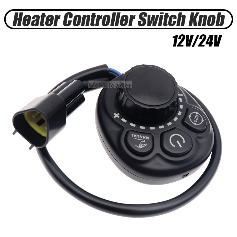 Controlador de calentador de estacionamiento de coche, perilla de interruptor para calentador de aire diésel de pista, Control remoto, sincronización de emparejamiento, piezas de arranque o parada, 12V/24V