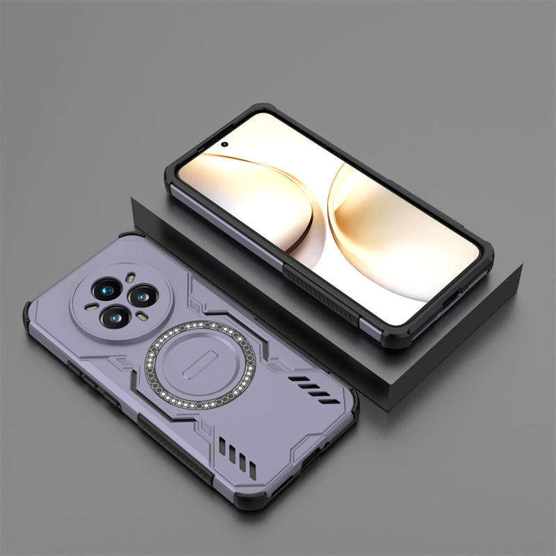 Pansarskal för realme 14 pro plus magnetisk adsorption trådlös laddningsskydd för realme 14 pro-skal för realme 14 pro plus-skal