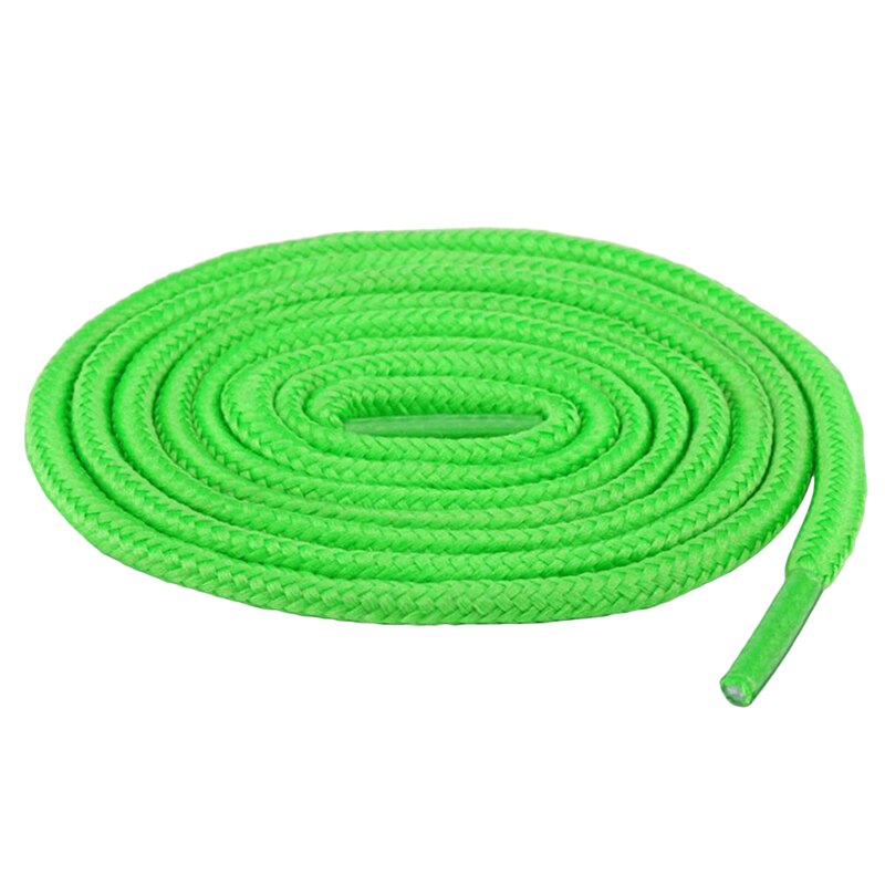 120cm lacets ronds Sneaker lacets de chaussures cordes lacets bottillons couleur unie botte de Sport dentelle chaussure athlétique ficelle 2 pièces/ensemble: neon green