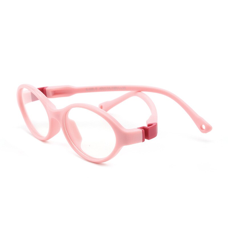 AIMISUV Unisex TR90 Flexible ultraligero montura gafas infantiles Rosa óptico silicona transparente gafas de los niños UV400: C4Pink