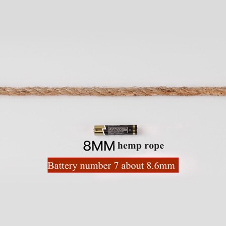 Naturlig jute uden farvet gør-det-selv håndværk hamp reb hænge mærke flaske indpakning snore tråd håndværk dekoration jute reb 2mm 8mm 10mm- 14mm: 8mm 50m