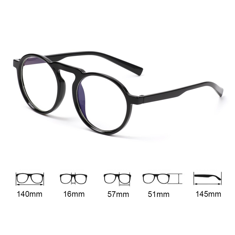 Lunettes Anti-rayon bleu, montures de lunettes optiques, ordinateur de jeu, bloquant la lumière bleue, monture ronde transparente