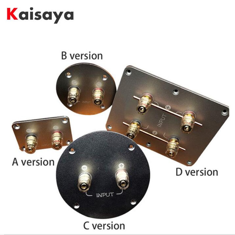 1 PC Aluminum Alloy Pure Copper Terminal Cup Banana Jack Socket Binding Post Speaker Box Banana Plug Connector Box Red + Black
