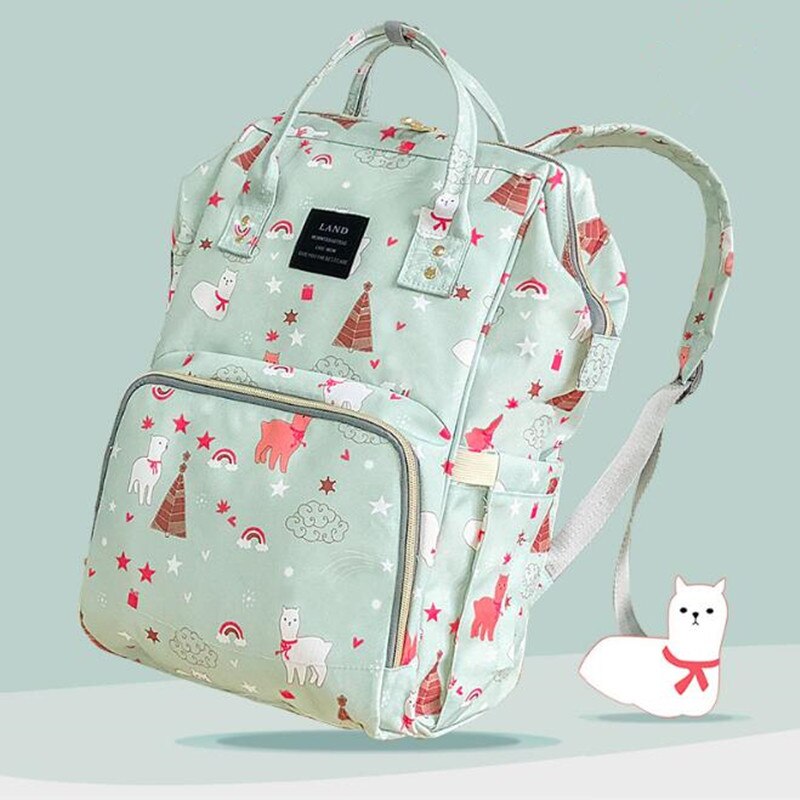 Land pusletaske rygsæk pusletasker stor rygsæk baby organizer barselstasker til mor håndtaske baby ble: Alpaca