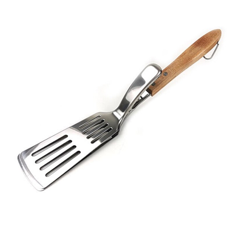 Roestvrijstalen barbecuetang, gefrituurde biefstukschep, gefrituurde visschep, bbq broodklem, keukenbroodklem, vleesklem