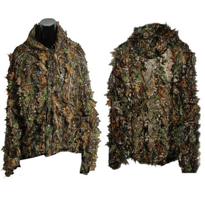 3d ahornblad bionisk ghillie -dragt camouflage camo jungle fugletøj tøj jakke og bukser