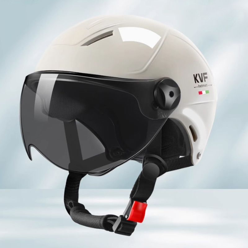 Motorcycle Helmet MEN Woman Electric Motor Car Scooter Bike Open Face Half Helmet Anti Safety Hat Bicycle Cap With Goggles: army green