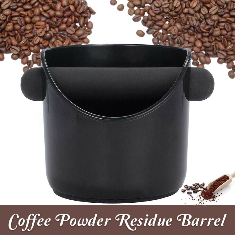 Abs Koffie Grind Klop Doos En Espresso Dump Bin (Zwart) Anti Slip Koffiedik Container Cafe Accessoires