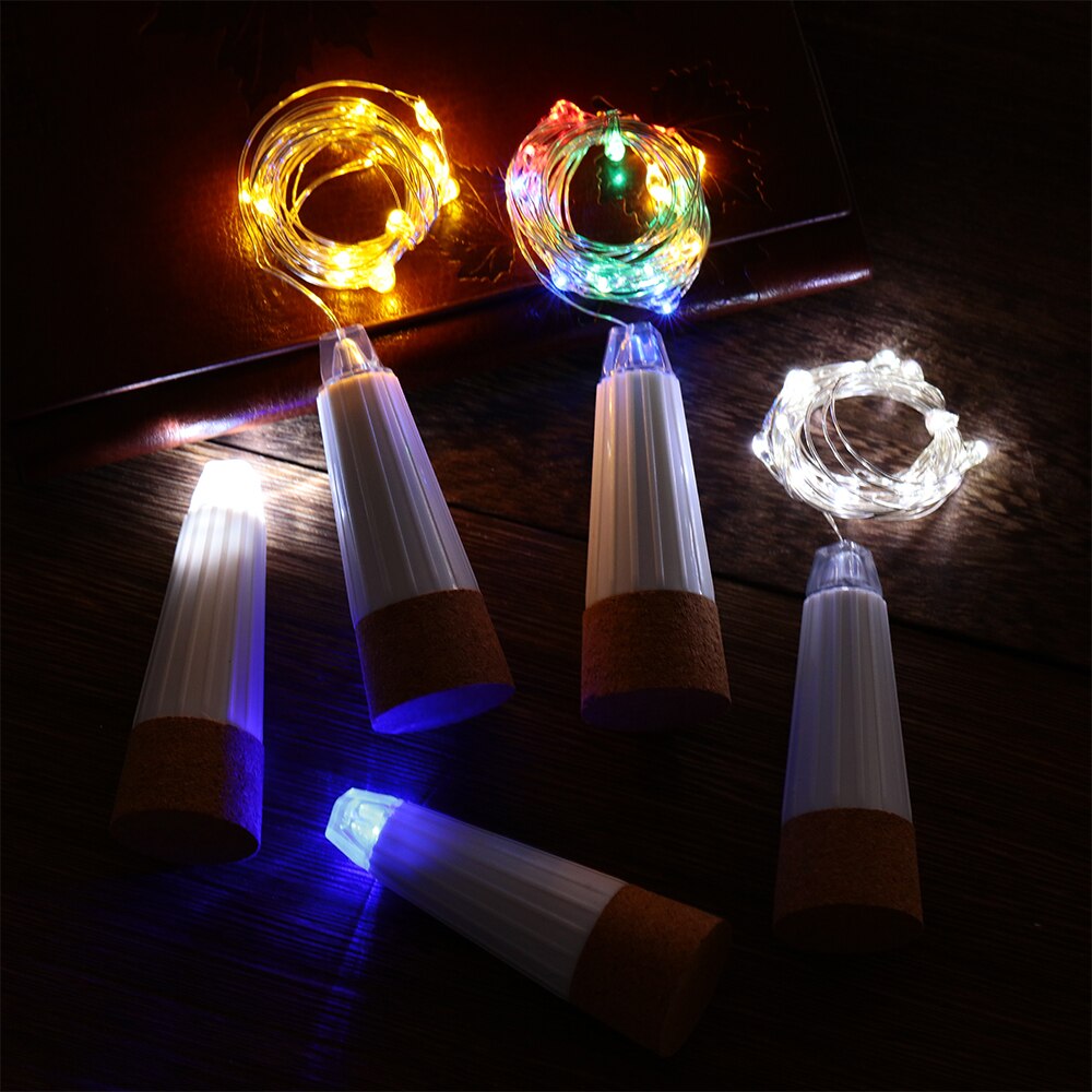 1Pcs 15 Leds Kurk Fles Fairy Lights Usb Oplaadbare Koperdraad String Lights Voor Slaapkamer Kamer Thuis Bruiloft decoratie