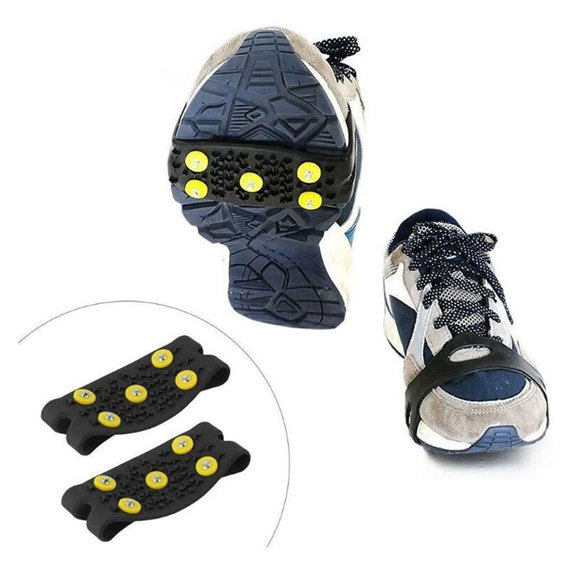 1 Paar Antislip Sneeuw Schoen Spikes Winter Antislip Ijs Grips Cleats Stijgijzers Klimmen Outdoor Schoenen Cover Stijgijzers: Default Title