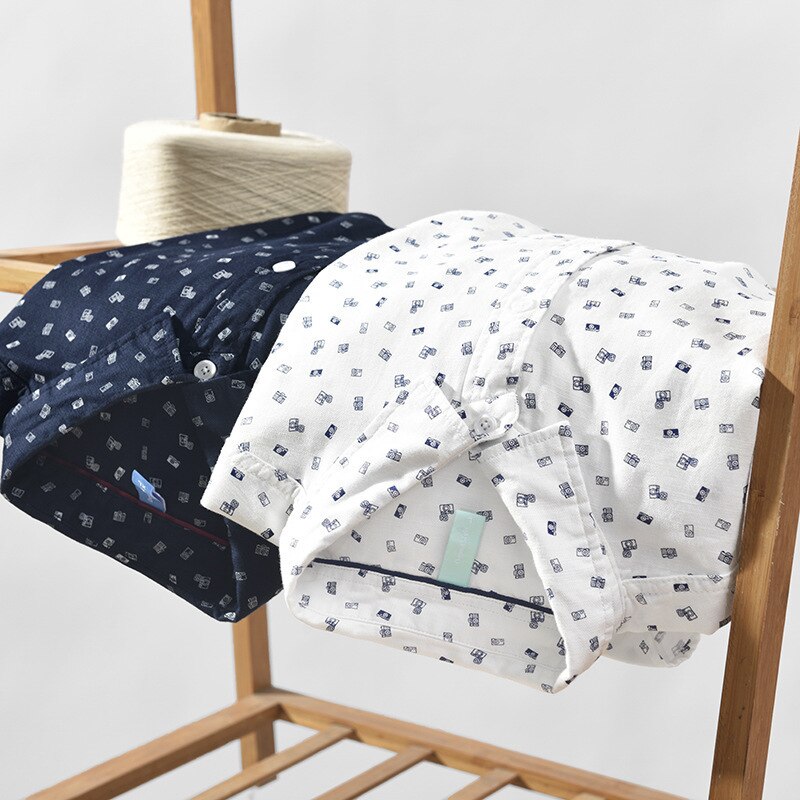 Männer Polka Dot Floral Casual Langarm Revers Hemd Strickjacke