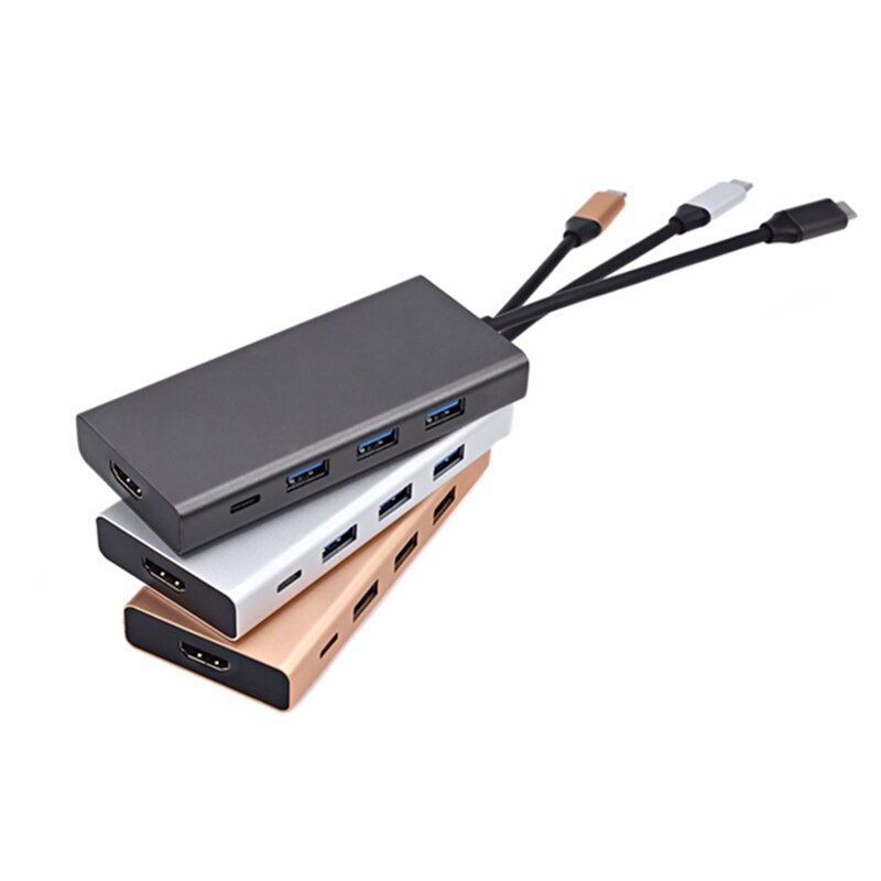 5 In 1 Usb C Hub, Usb Type C 3.1 (Compatibel Thunderbolt 3) om 4K Hdmi Adapter, USB-C Om Multipoort Dock Hdmi/Usb 3.0 Usbc Pd Poort