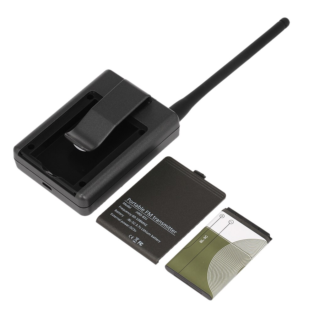 HanRongDa HRD-831 Portable Stereo Digital FM Transmitter Broadcast intelligent with Mic Audio TF Card Slot Microphone Input