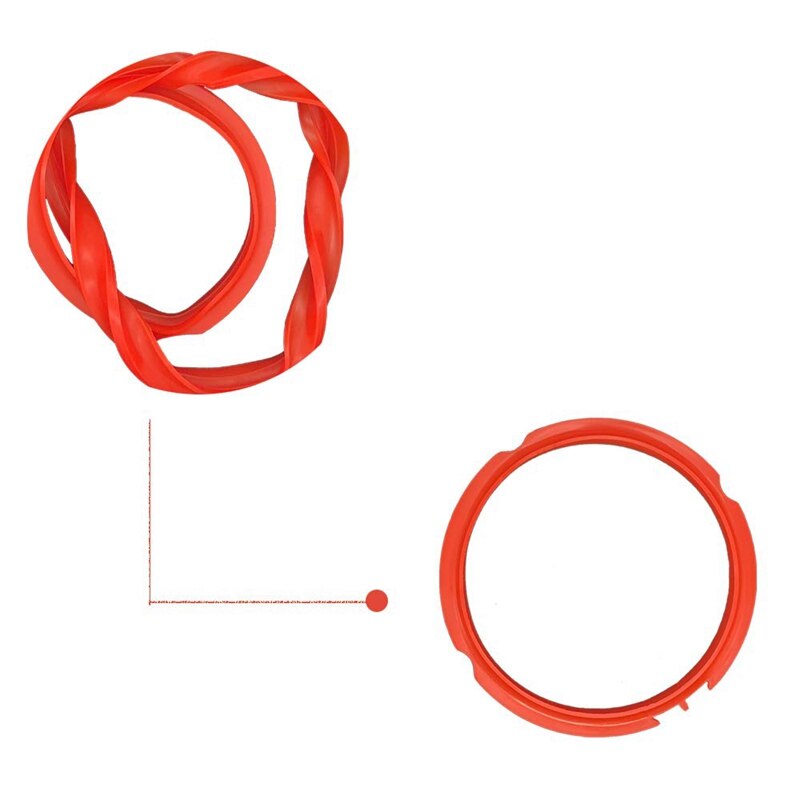 Silicone Sealing Ring For Pressure Cooker Pot Accessories, Fits 5 Or 6 Quart Models, Red, Blue And Common Transparent White, P