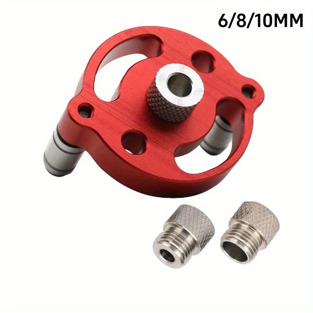 Self Centering Doweling Jig, Self Center Dowel Jig Handheld Drill Guide for Straight Holes Wood Panel Hole Puncher Locator Tool: GOLD