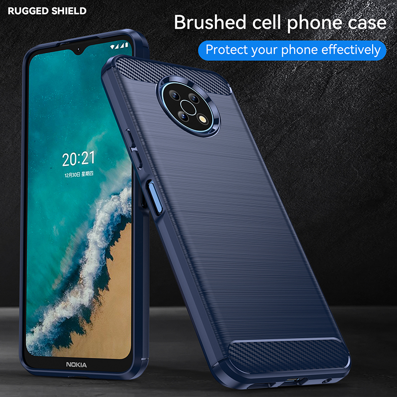 Funda de silicona suave de fibra de carbono para Motorola Moto G9 G8 G7 Power Lite G6 E7 E6 Plus Play, funda trasera mate con textura cepillada