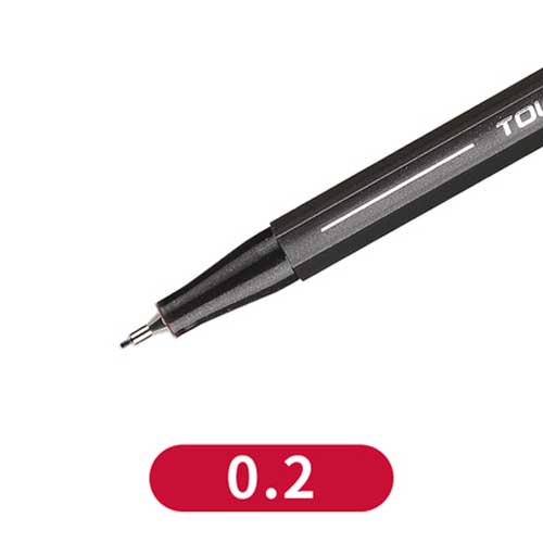 Bolígrafo Pigma micron de color negro, perfilador de delineador, rotuladores de dibujo a prueba de decoloración, suministros de arte, Manga, cepillo de escritura de cómic: 0.2mm-Waterproof