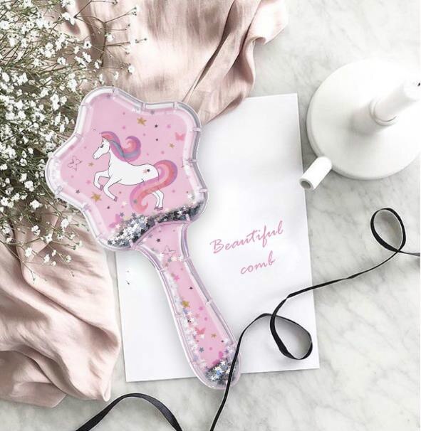 Paillettes peigne Massage enfants peigne mignon fille peigne porter cheveux longs Mm Anti-noeud peigne brosse à cheveux