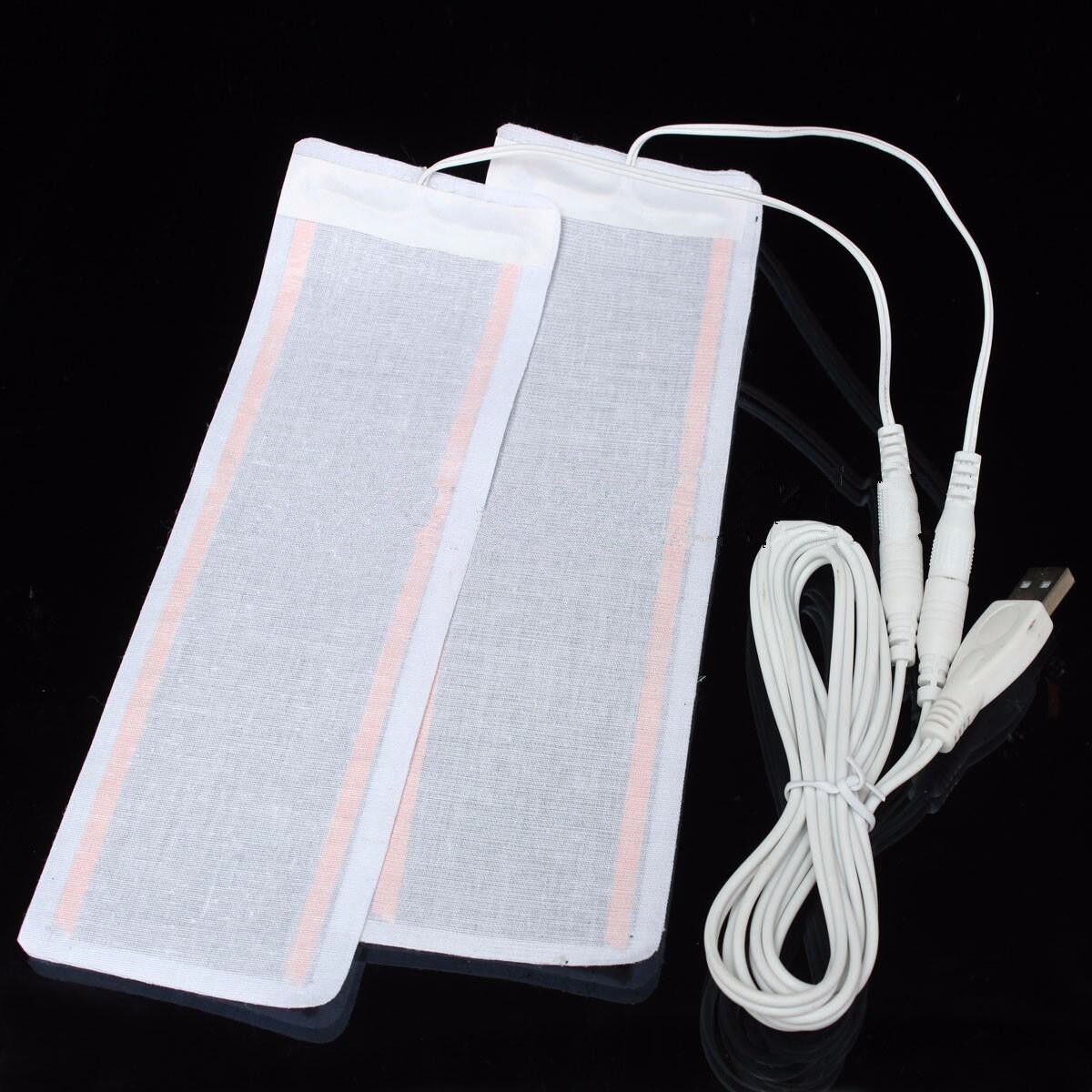 1 par 5v varma fötter knävärmare värme usb elektrisk värmeelement film värmekuddar 6*20cm
