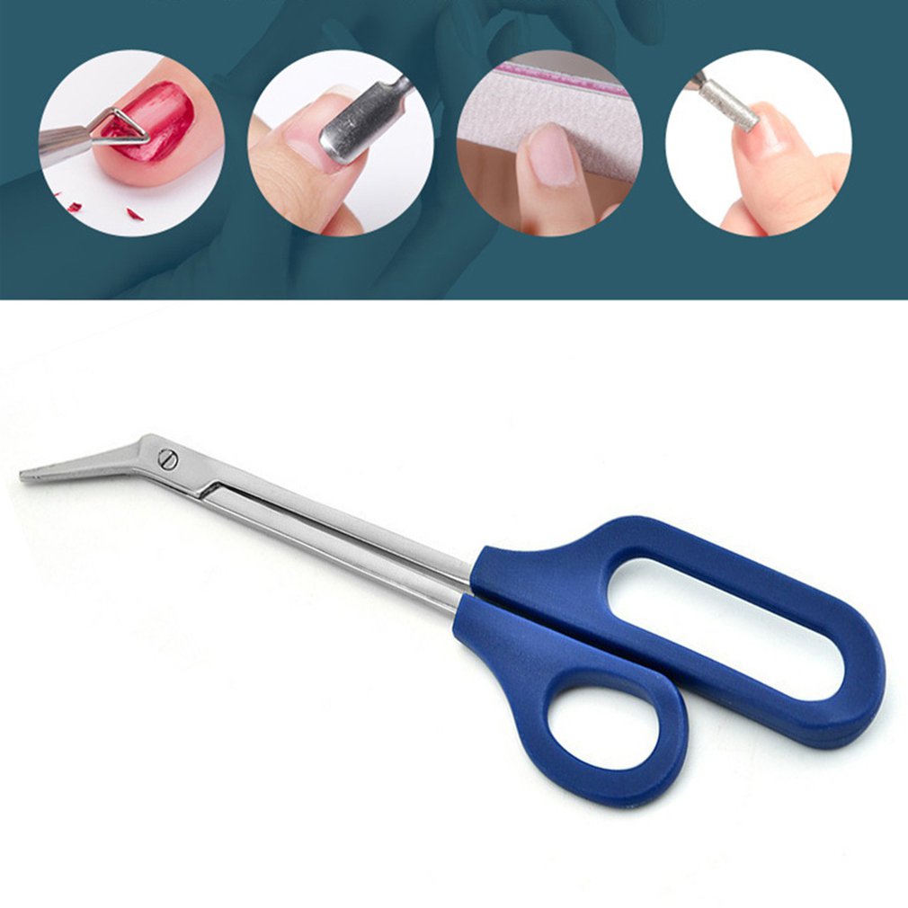 Long Handled Toenail Scissors Easy Grip Clipper For Elderly Thick Nail Cuticle Trimmer Manicure Pedicure Tool