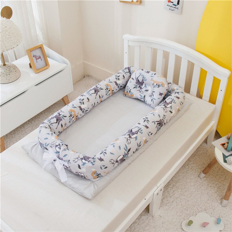 Berceau Portable pour bébé avec oreiller, 50x90cm, lit lavable, pour -né, lit de voyage amovible: Crib-A5